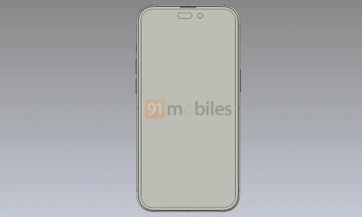 หลุดภาพดีไซน์แรกของ iPhone 14 Pro พร้อมติ่งหน้าจอที่เล็กลง